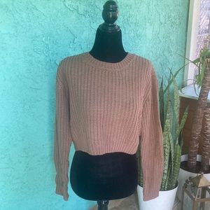 Brown crop sweater